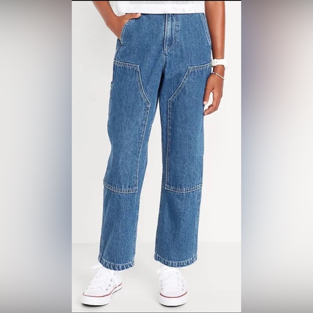 Old Navy Hi-Rise Relaxed Carpenter Jeans 
Built-In-Tough
Girl’s Size 10